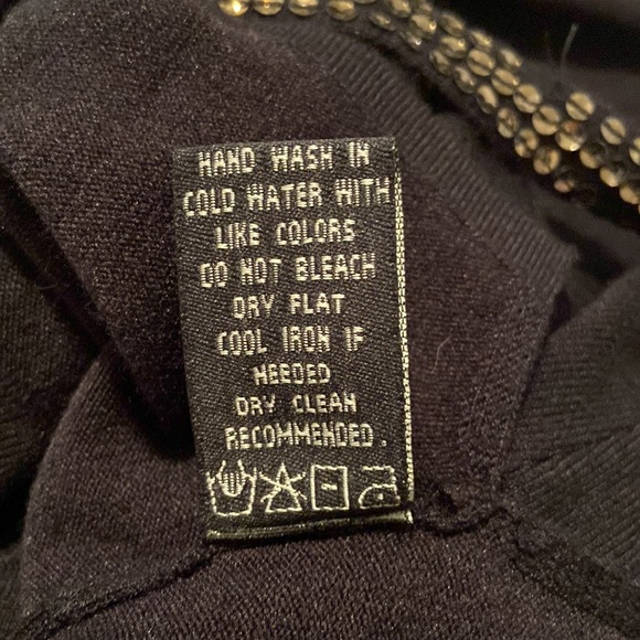 BCBG Max Azria Black Sequined Cardigan - Picture 9 of 9